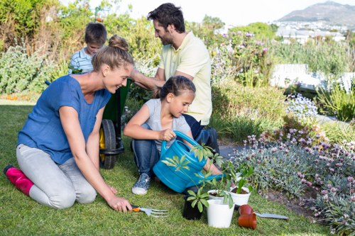 Gardener working in a Mitcham garden